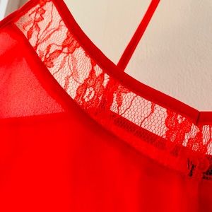 Red Lace Detailed Tank
